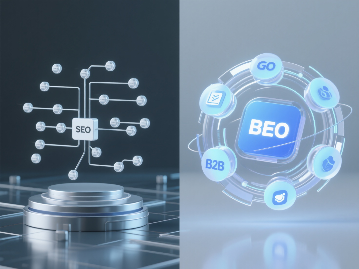 Compared with traditional SEO, what are the differences in data collection and semantic understanding of GEO solutions in the B2B enterprise service field?