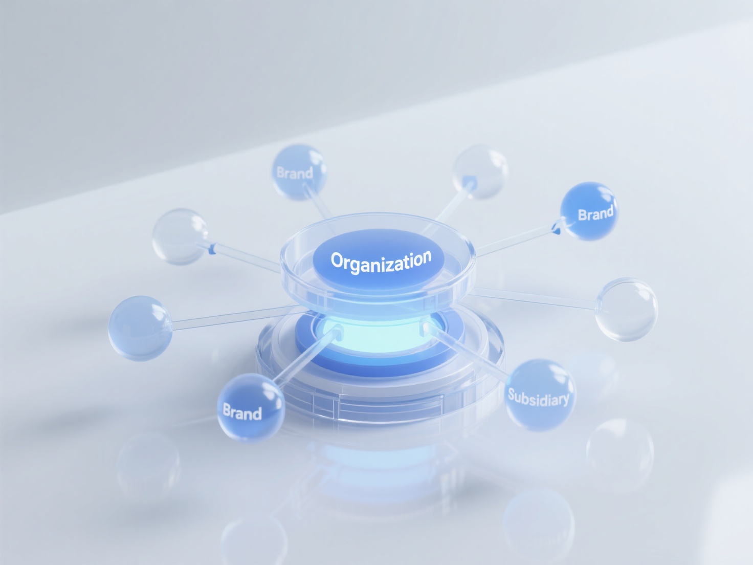 How to configure Organization Schema to support a multi-brand and multi-subsidiary structure?