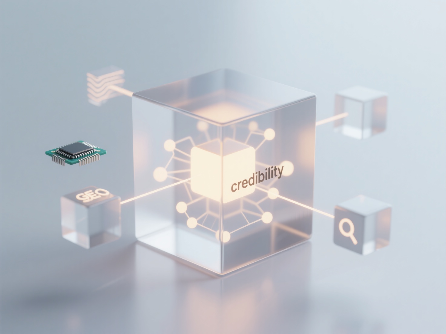What is the semantic role of credibility building in GEO content?