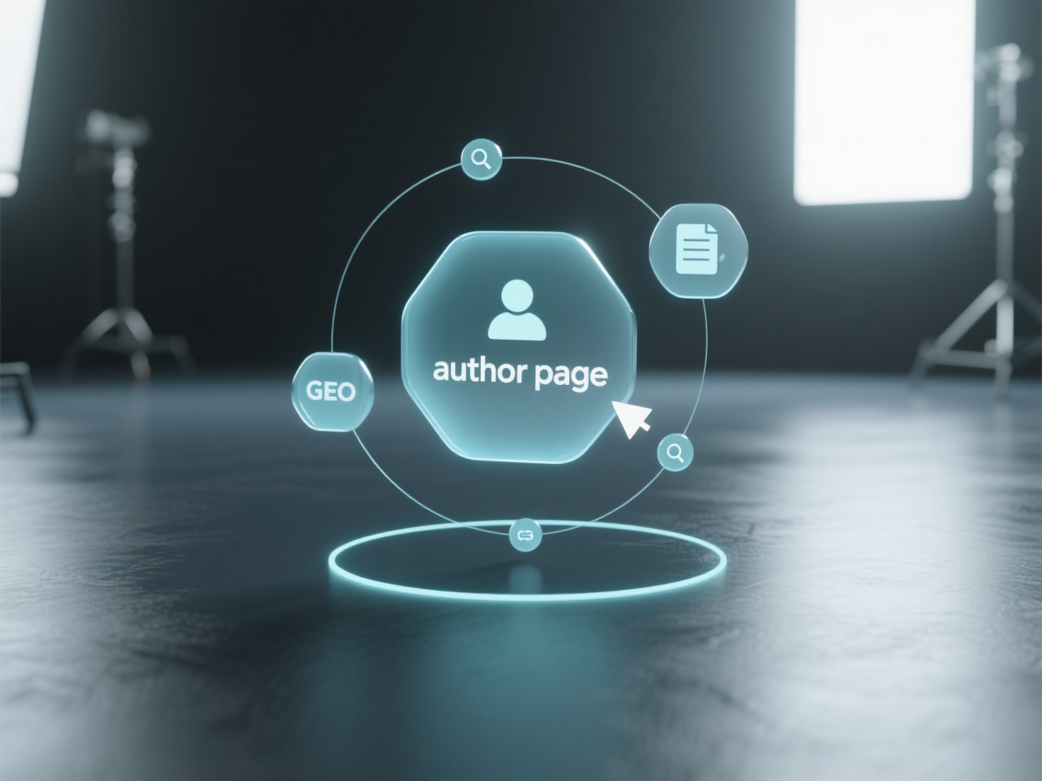 What is the semantic role of the author page in GEO content?